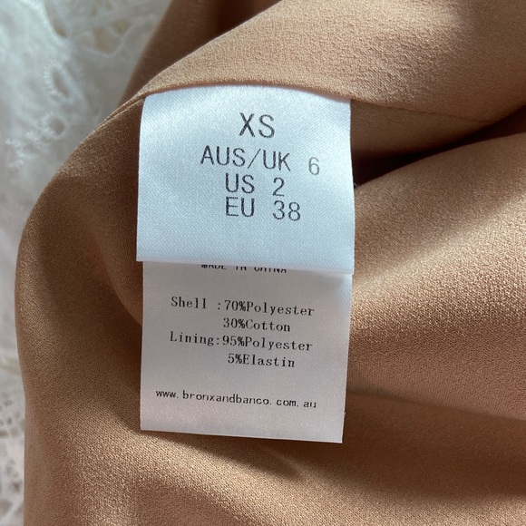 New NWT Bronx and Banco Adele Gown White Lace Maxi Dress XSmall XS Sheer Eyelet - Picture 16 of 16